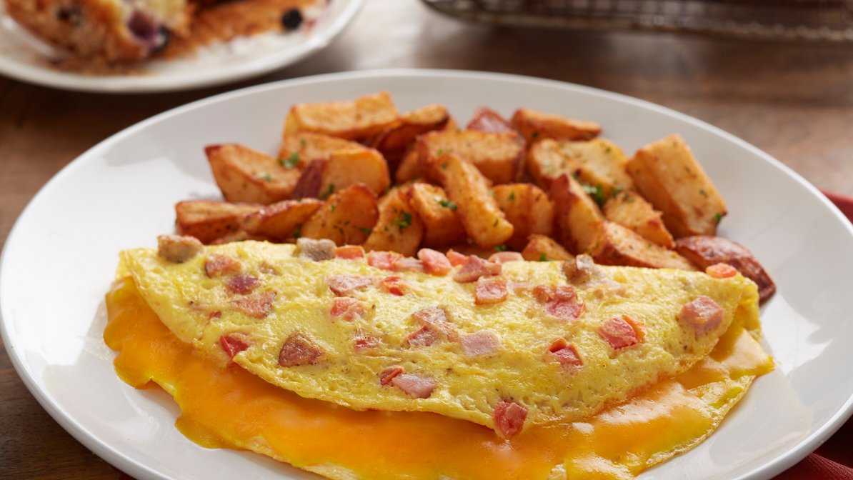 Bacon, Ham & Sausage Omelet